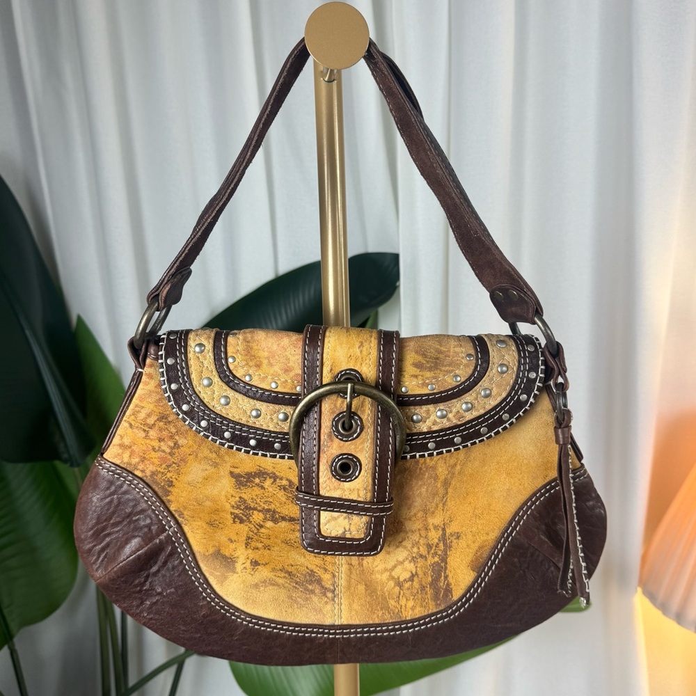 Old Gringo Leather Suede Buckle Shoulder Western Boho Shoulder Bag